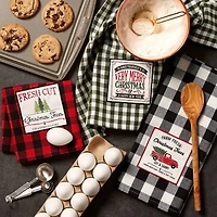 DII® Christmas Tree Farm Embellished Dishtowels Set