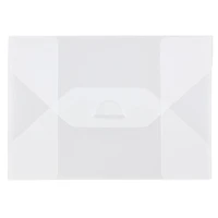 JAM Paper 5.5" x 7.5" Clear Frost Tuck Flap Closure Plastic Envelope