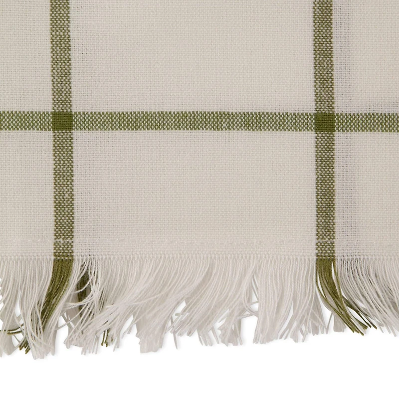 DII® Ventana Green Check Fringed Cloth Dinner Napkins, 6ct.