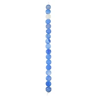 12 Packs: 17 ct. (204 total) Larimar Blue Matte Dyed Agate Round Beads, 9.5mm by Bead Landing™