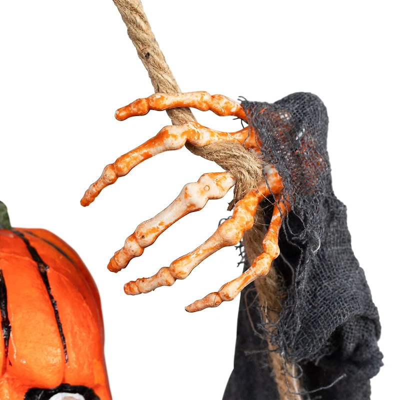 30" Animated Swinging Pumpkin Man Halloween Decoration