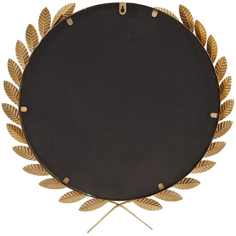 CosmoLiving by Cosmopolitan Gold Metal Leaf Wall Mirror 23" x 2" x 23"