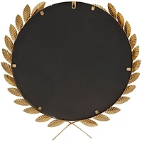 CosmoLiving by Cosmopolitan Gold Metal Leaf Wall Mirror 23" x 2" x 23"