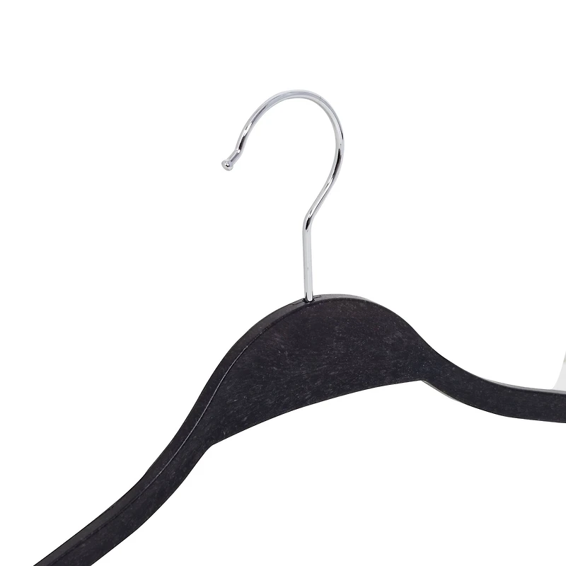 Honey Can Do Black Natural Wheat Husk Slim Hangers, 25ct.
