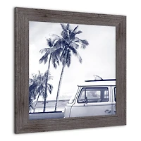 Coastal Beach Van Wall Print in Western Gray Frame