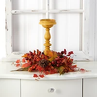 15" Harvest Fall Candelabrum Arrangement