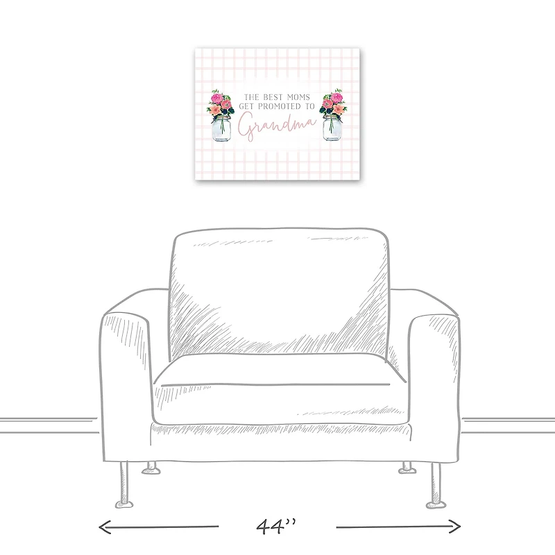 The Best Moms Get Promoted To Grandma Canvas Wall Art