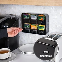 Mind Reader Foundation Collection Black 6-Compartment Tea Bag Organizer