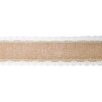 12 Pack: 2.5" x 3yd. Faux Burlap & Lace Ribbon by Celebrate It® Classic