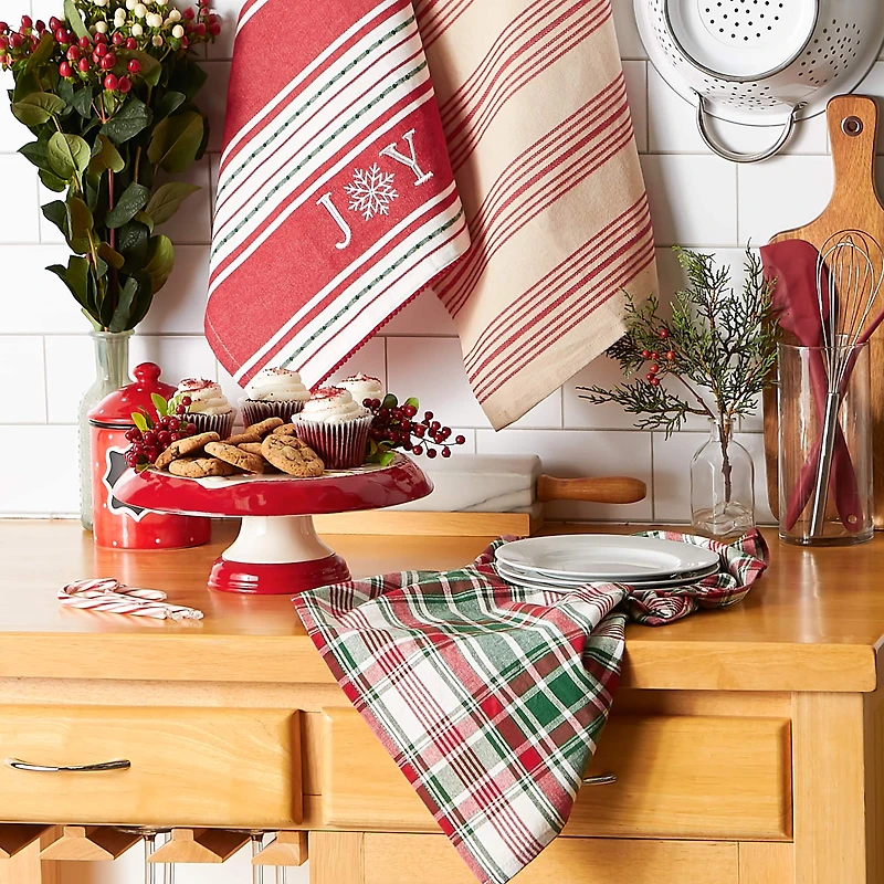 DII® Assorted Joy Snowflake Dishtowel Set