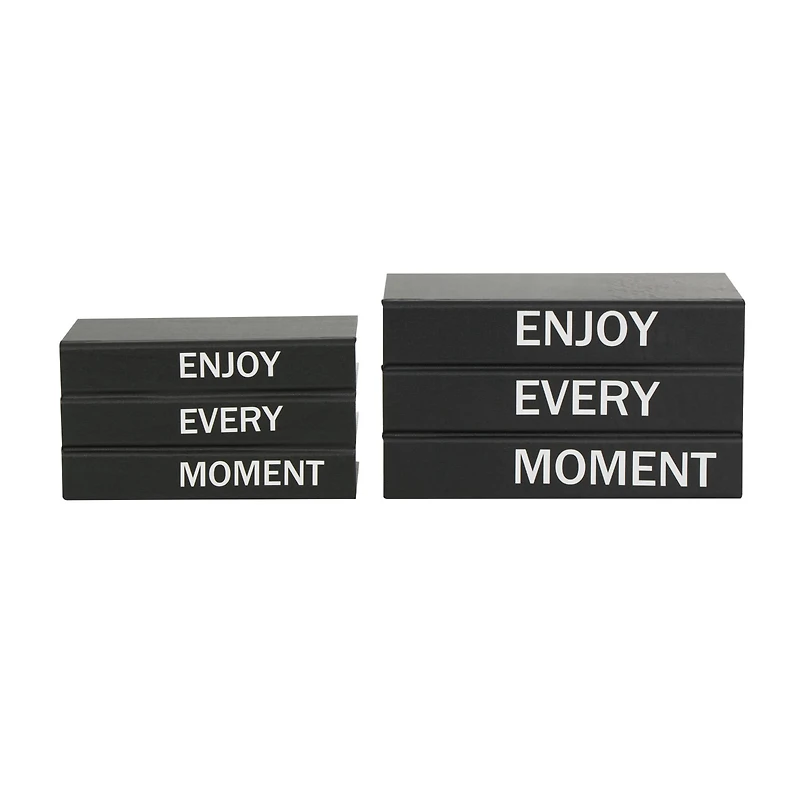 Enjoy Every Moment Canvas Storage Book Box Set