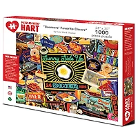 Hart Puzzles Boomers' Favorite Diners by Kate Ward Thacker 1,000 Piece Jigsaw Puzzle