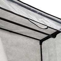 Honey Can Do 36" Gray Double Door Portable Wardrobe Closet