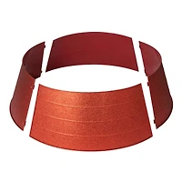 Glitzhome® 3ft. Red Glitter Metal Tree Collar