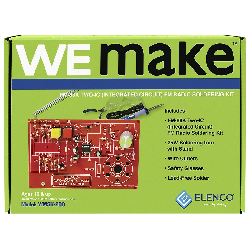 Elenco® WE MAKE™ Learn to Solder FM Radio Kit with Tools