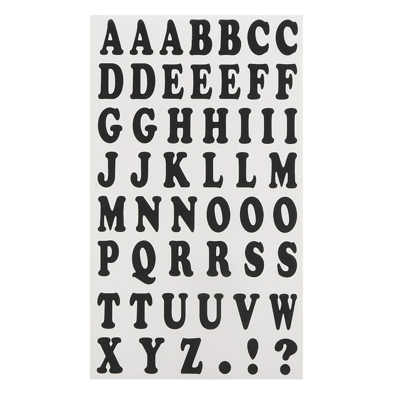 1" Black Alphabet Iron-On Transfers by Make Market®
