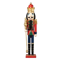 Glitzhome® 24" Wooden Christmas King Nutcracker