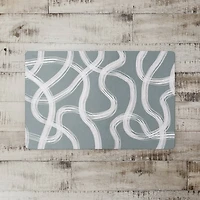 White Strokes on Gray Floor Mat, 27" x 18*