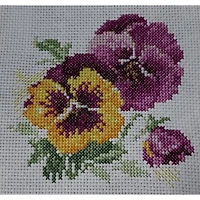 Alisa Pansies Cross Stitch Kit