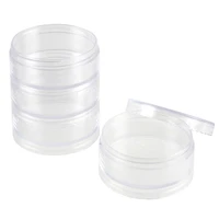 3" Clear 4-Container Round Bead Storage Stack by Bead Landing™
