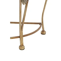 Gold Traditional Metal Console Table, 33" x 41"