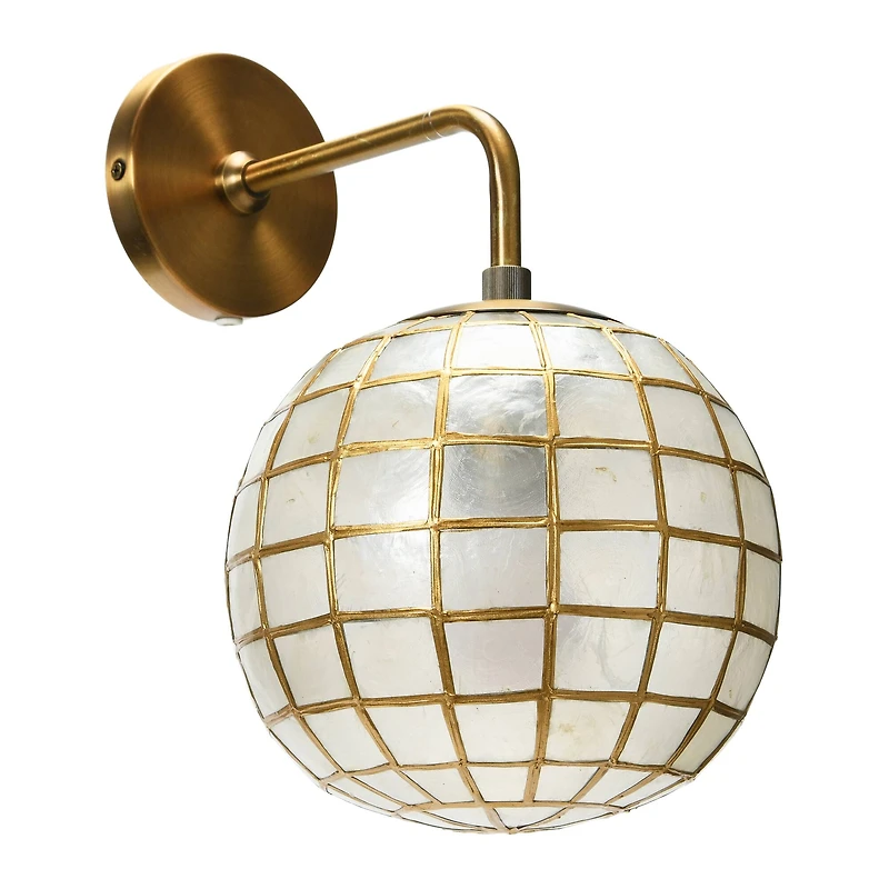 Hello Honey® 13" Metal Princess Capiz Wall Lamp