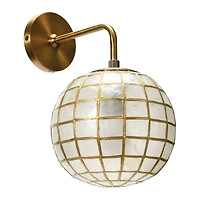 Hello Honey® 13" Metal Princess Capiz Wall Lamp