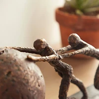 23" Brown Polystone Industrial Sportsman Sculpture