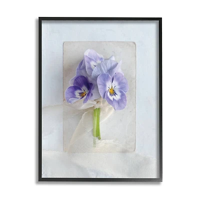 Stupell Industries Violets Wrapped in Sheer Soft Country Floral in Frame Wall Art