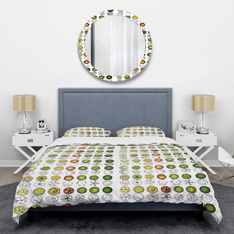 Designart 'Retro Tree Top Design' Mid-Century Duvet Cover Set