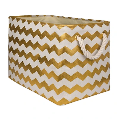 Medium Chevron Polyester Rectangle Bin