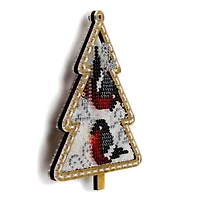 Wonderland Crafts Bird Tree Christmas Ornament Bead Embroidery Kit