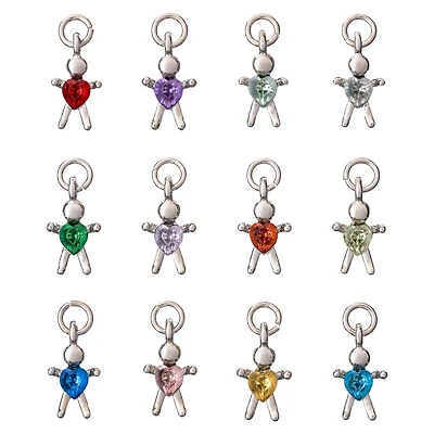 12 Packs: 12 ct. (144 total) Charmalong™ Silver People Charms by Bead Landing™