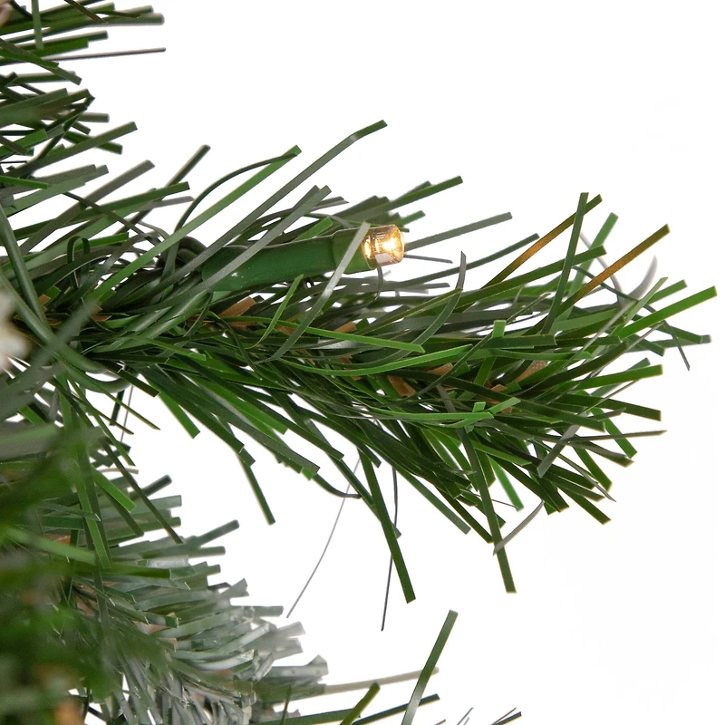 5-Piece Pre-Lit Frosted Verona Berry Pine Artificial Christmas Entryway Set