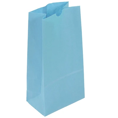 JAM Paper Baby Blue Large Kraft Lunch Bags, 500ct.