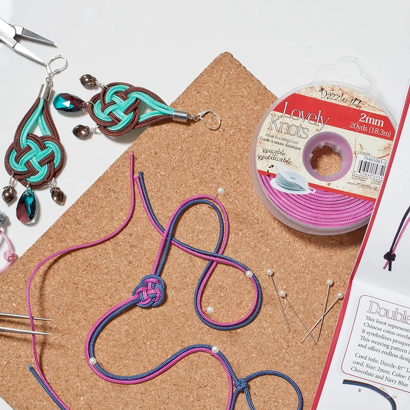 John Bead Lovely Knots 1mm Asian Knotting Cord with Bobbin