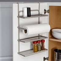 Honey Can Do Gray Spice Rack & Paper Towel Holder