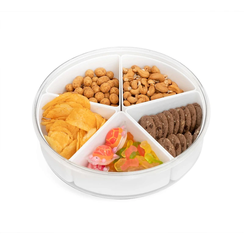 White Round Storage Case with Removable Bins by Simply Tidy®