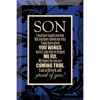 Son Beveled Glass Plaque with Easel