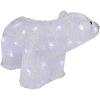 12" Lighted Commercial Grade Acrylic Baby Bear Christmas Display Decoration