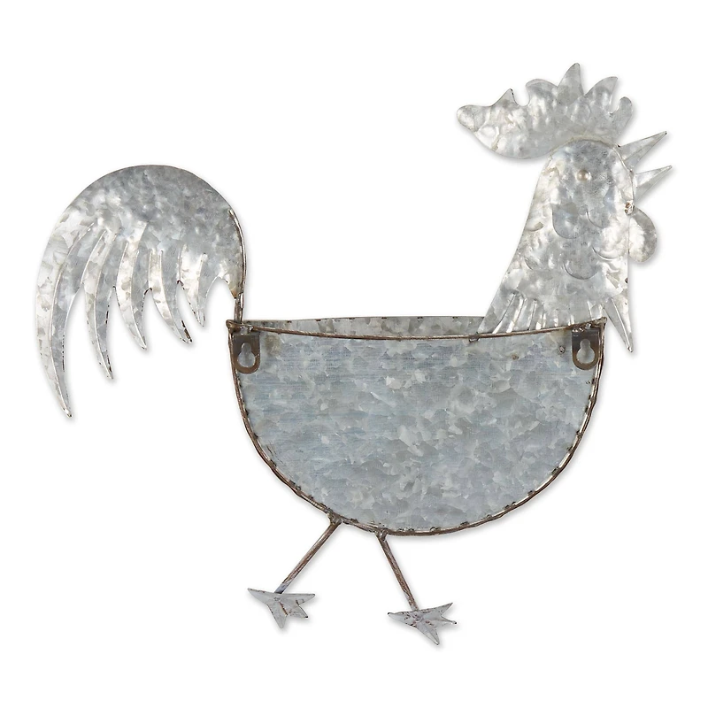 DII® 14.25" Rooster Galvanized Wall Planter