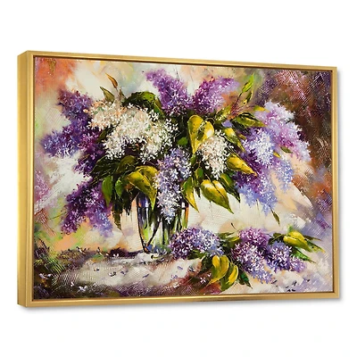 Designart - Lilac Bouquet in a Vase