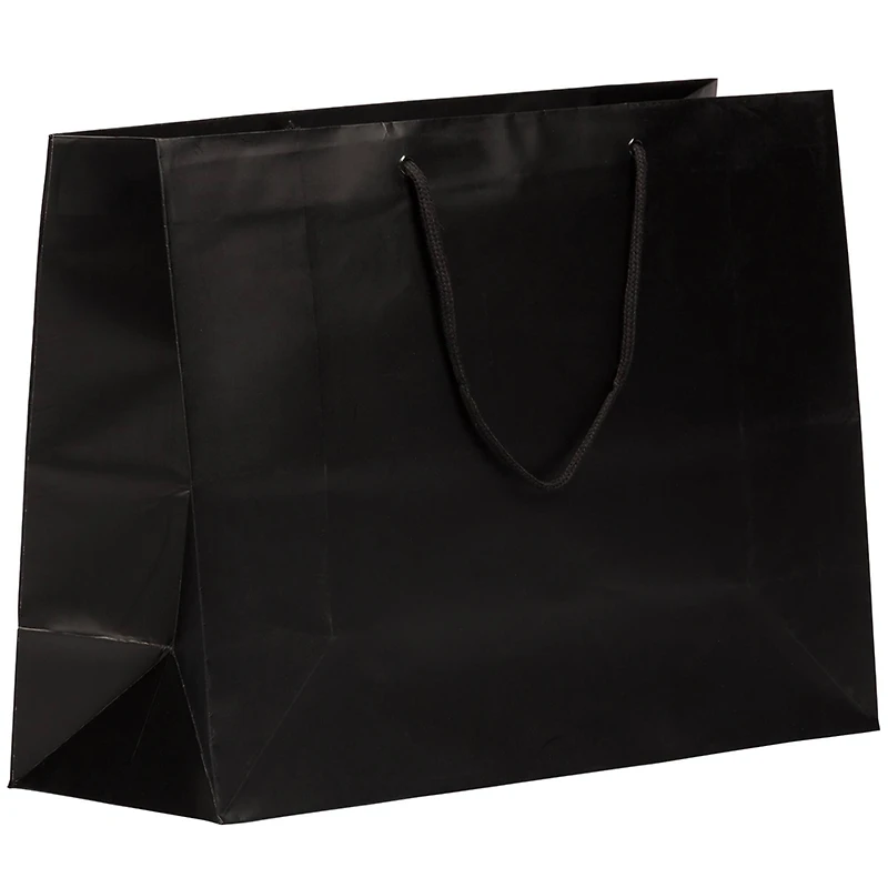 JAM Paper X-Large Black Matte Gift Bags, 100ct.