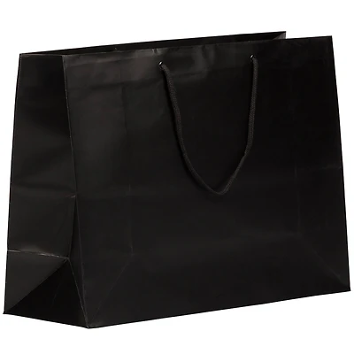 JAM Paper X-Large Black Matte Gift Bags, 100ct.