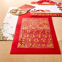 12 Packs: 83 ct. (996 total) Gold Foil Alphabet Stickers by Recollections™