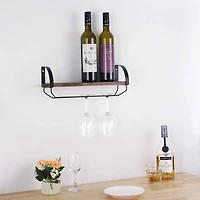 Wall Mounted Wood Wine Rack