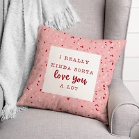 Really Love You Confetti Throw Pillow