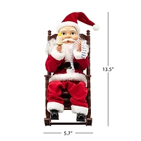 13.5" Animated & Musical Rocking Santa