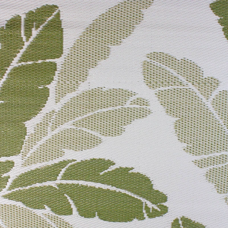 Green & White Palm Leaf Rectangular Outdoor Area Rug, 4ft. x 6ft.
