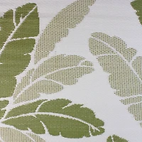 Green & White Palm Leaf Rectangular Outdoor Area Rug, 4ft. x 6ft.